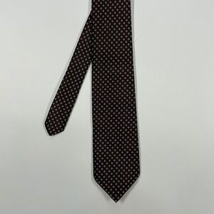 Envoy Brown Floral Medallion Silk Necktie Mens One Size